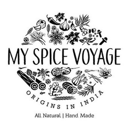 MY SPICE VOYAGE ORIGINS IN INDIA ALL NATURAL | HAND MADE logo