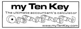 MY TEN KEY THE ULTIMATE ACCOUNTANT'S CALCULATOR WWW.MYTENKEY.COM logo