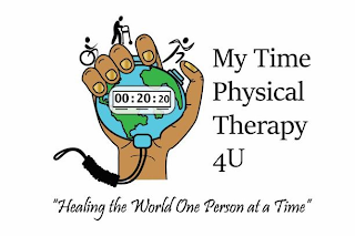 MY TIME PHYSICAL THERAPY 4U "HEALING THE WORLD ONE PERSON AT A TIME" 00:20:20 logo