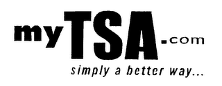 MY TSA.COM SIMPLY A BETTER WAY... logo