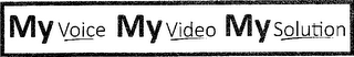 MY VOICE MY VIDEO MY SOLUTION logo