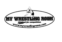 MY WRESTLING ROOM GEARED FOR COMPETITION WWW.MYWRESTLINGROOM.COM logo