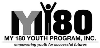 MY180 MY 180 YOUTH PROGRAM, INC. EMPOWERING YOUTH FOR SUCCESSFUL FUTURES logo