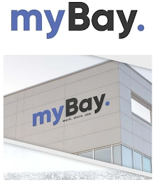 MYBAY MYBAY. WORK. STORE. USE. logo