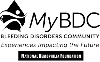 MYBDC BLEEDING DISORDERS COMMUNITY EXPERIENCES IMPACTING THE FUTURE NATIONAL HEMOPHILIA FOUNDATION logo