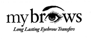 MYBROWS LONG LASTING EYEBROW TRANSFERS logo