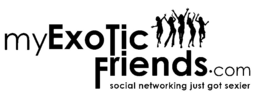 MYEXOTICFRIENDS.COM SOCIAL NETWORKING JUST GOT SEXIER logo