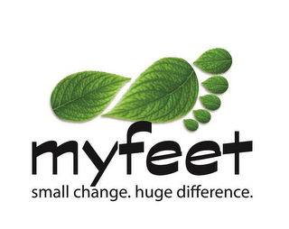 MYFEET SMALL CHANGE. HUGE DIFFERENCE. logo