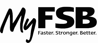 MYFSB FASTER. STRONGER. BETTER. logo