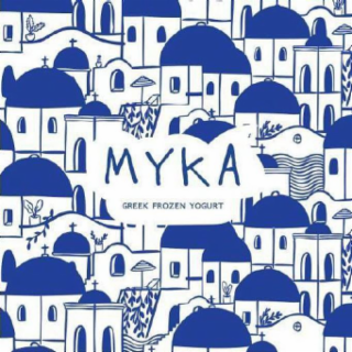 MYKA GREEK FROZEN YOGURT logo