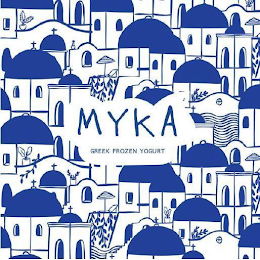 MYKA GREEK FROZEN YOGURT logo