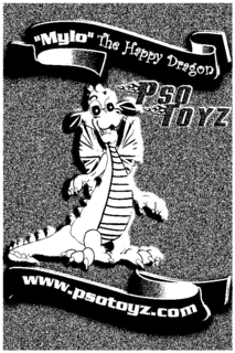 "MYLO" THE HAPPY DRAGON PSO TOYZ WWW.PSOTOYZ.COM logo