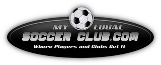 MYLOCALSOCCERCLUB.COM WITH A CATCH PHRASE WHERE PLAYERS AND CLUBS GET IT logo