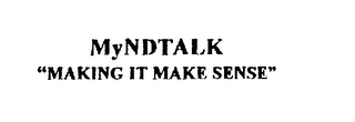 MYNDTALK "MAKING IT MAKE SENSE" logo