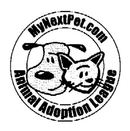 MYNEXTPET.COM ANIMAL ADOPTION LEAGUE logo