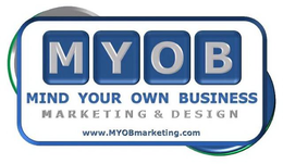 MYOB, MIND YOUR OWN BUSINESS MARKETING & DESIGN, WWW.MYOBMARKETING.COM logo