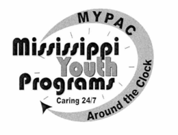 MYPAC MISSISSIPPI YOUTH PROGRAMS CARING 24/7 AROUND THE CLOCK logo