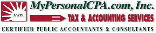 MYPERSONALCPA.COM, INC. MYCPA TAX & ACCOUNTING SERVICES CERTIFIED PUBLIC ACCOUNTANTS & CONSULTANTS logo