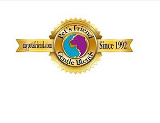 MYPETSFRIEND.COM PETS FRIEND GENTLE BLENDS SINCE 1992 logo