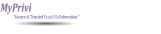 MYPRIVI "SECURE AND TRUSTED SOCIAL COLLABORATION" logo