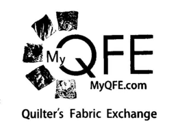 MYQFE MYQFE.COM QUILTER'S FABRIC EXCHANGE QUILTERS FABRIC EXCHANGE logo