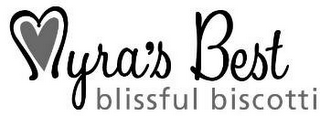 MYRA'S BEST BLISSFUL BISCOTTI logo
