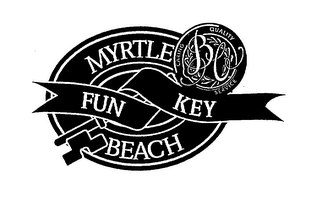 MYRTLE BEACH FUN KEY BE CARING QUALITY SERVICE logo