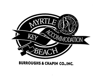 MYRTLE BEACH KEY ACCOMMODATION BC CARING QUALITY SERVICE logo