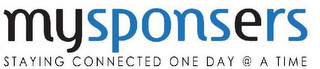 MYSPONSERS STAYING CONNECTED ONE DAY @ A TIME logo