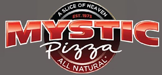 MYSTIC PIZZA A SLICE OF HEAVEN EST. 1973 ALL NATURAL logo