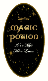 MYSTICAL MAGIC POTION IT'S A MYST NOT A LOTION logo