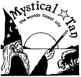 MYSTICAL TAN THE WORLDS FINEST OILS...SHAKE IT TWICE, AND THE MAGIC BEGINS. logo