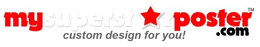 MYSUPERSTARPOSTER.COM CUSTOM DESIGN FOR YOU logo