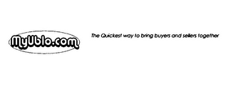 MYUBLO.COM THE QUICKEST WAY TO BRING BUYERS AND SELLERS TOGETHER logo