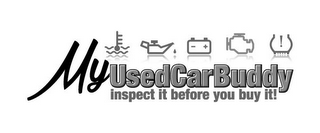 MYUSEDCARBUDDY INSPECT IT BEFORE YOU BUY IT logo