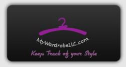 MYWARDROBELLC.COM KEEP TRACK OF YOUR STYLE logo