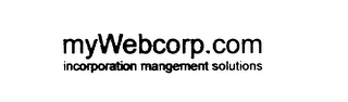 MYWEBCORP.COM INCORPORATION MANAGEMENT SOLUTIONS logo