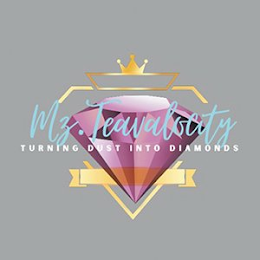MZ. TEAVALOCITY TURNING DUST INTO DIAMONDS logo