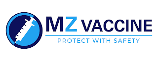 MZ VACCINE PROTECT WITH SAFETY logo