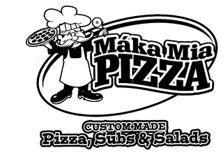 MÁKA MIA PIZZA CUSTOM MADE PIZZA,SUBS &SALADS logo