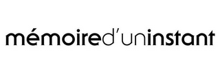 MÉMOIRE D'UN INSTANT logo