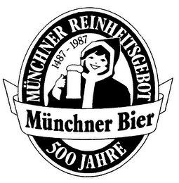 MÜNCHNER REINHEITSGEBOT MÜNCHNER BIER 500 JAHRE logo