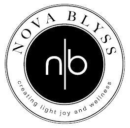 N B NOVA BLYSS CREATING LIGHT JOY AND WELLNESS logo