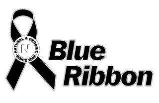 N BLUE RIBBON NATURAL & ORGANIC . SINCE 2008 . logo