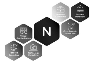 N BUSINESS CONSULTING BUSINESS TRANSITIONS COMPLIANCE & OPERATIONS TECHNOLOGY CONSULTING VIRTUAL ADMINISTRATION PORTFOLIO CONSULTING logo