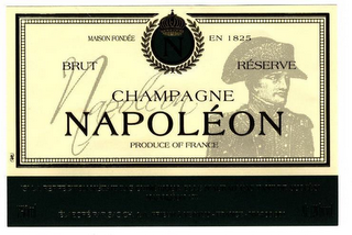 N MAISON FONDÉE EN 1825 BRUT RÉSERVE CHAMPAGNE NAPOLÉON PRODUCE OF FRANCE logo