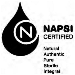 N NAPSI CERTIFIED NATURAL AUTHENTIC PURE STERILE INTEGRAL logo