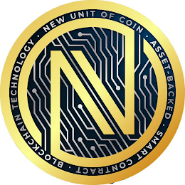 N · NEW UNIT OF COIN · ASSET-BACKED · SMART CONTRACT · BLOCKCHAIN TECHNOLOGY logo