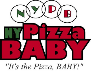 N Y P B NY PIZZA BABY "IT'S THE PIZZA, BABY!" logo