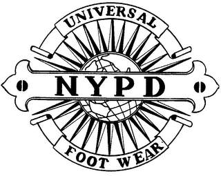 N Y P D UNIVERSAL FOOT WEAR logo